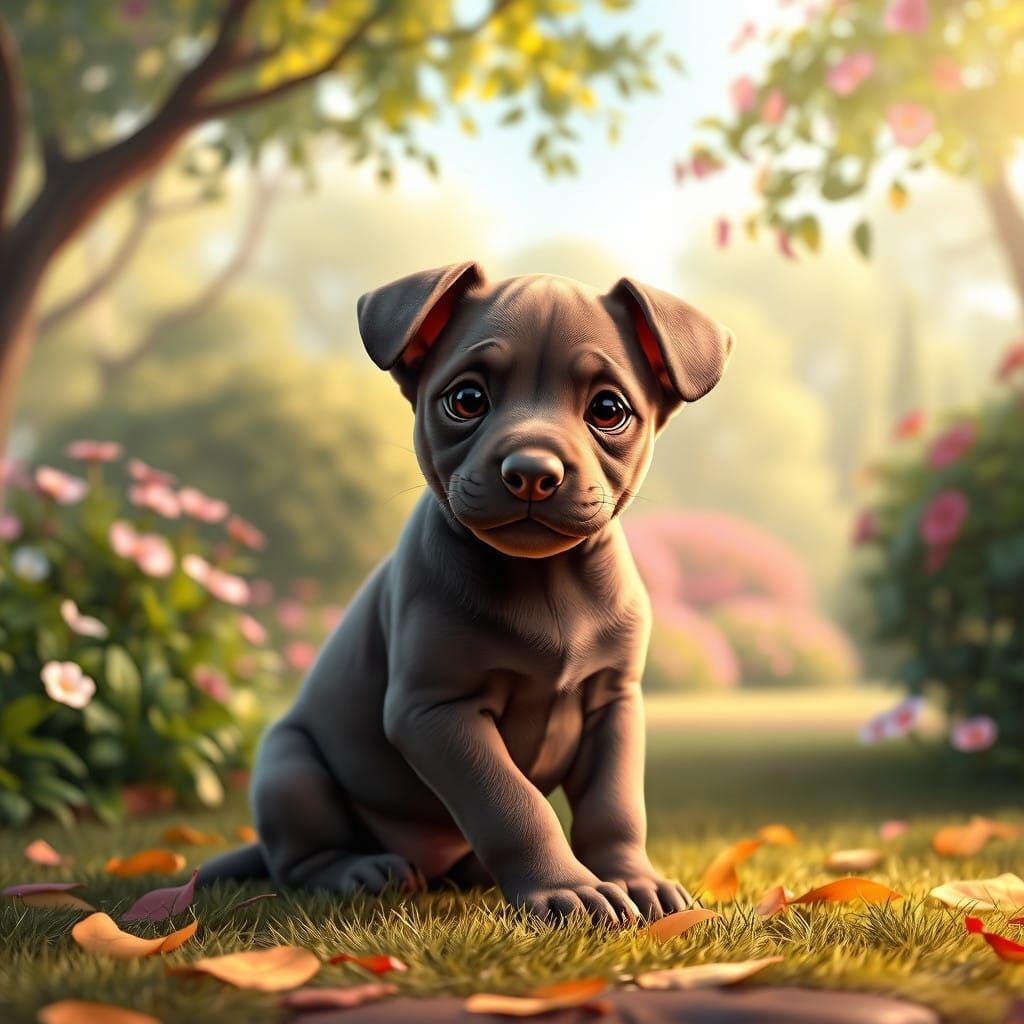 Sweet Thai Ridgeback Puppy in Lush Park