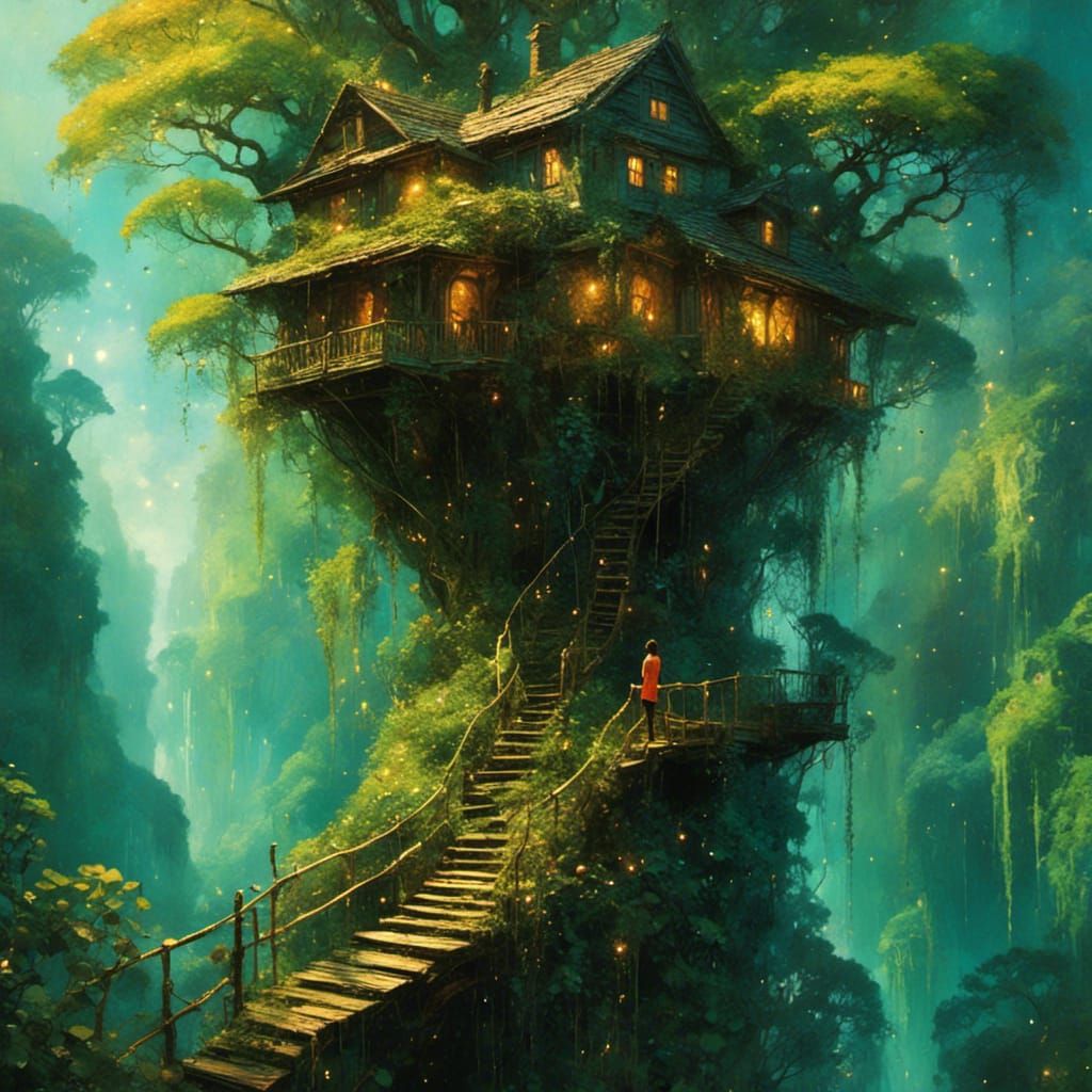 Lush Jungle Metropolis Concept Art