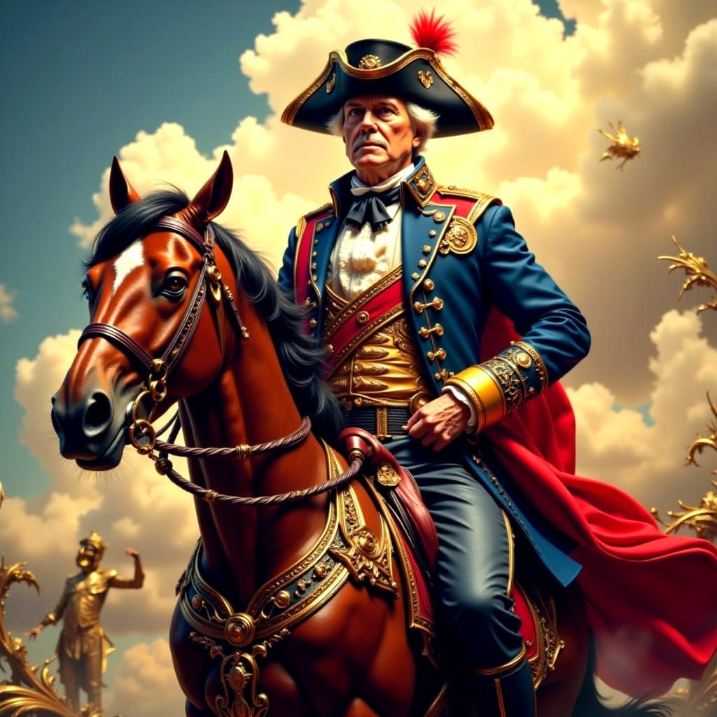 Stonewall Jackson on Horse: Detailed Concept Art