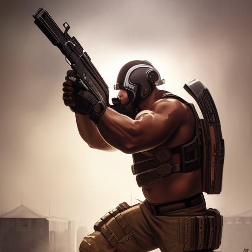 Juggernaut as PUBG Character in Intense Gunfight