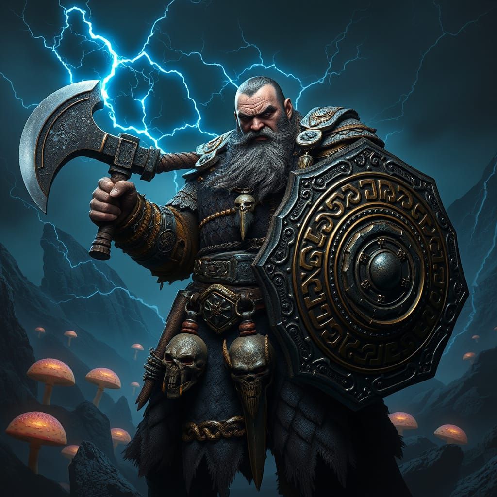 Warhammer Fantasy Dwarven Warrior in Realistic Armor