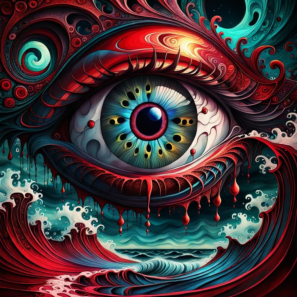 watching the hell of a fierce ocean waves