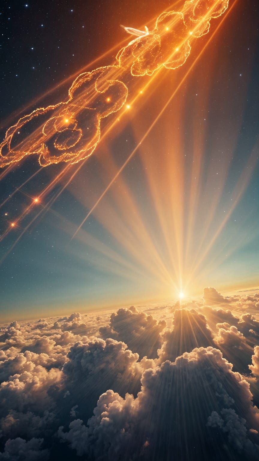 Radiant Heaven Sky Exploding with Divine Light