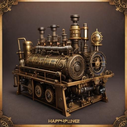 Steampunk Engine Radiates Happiness and Joy