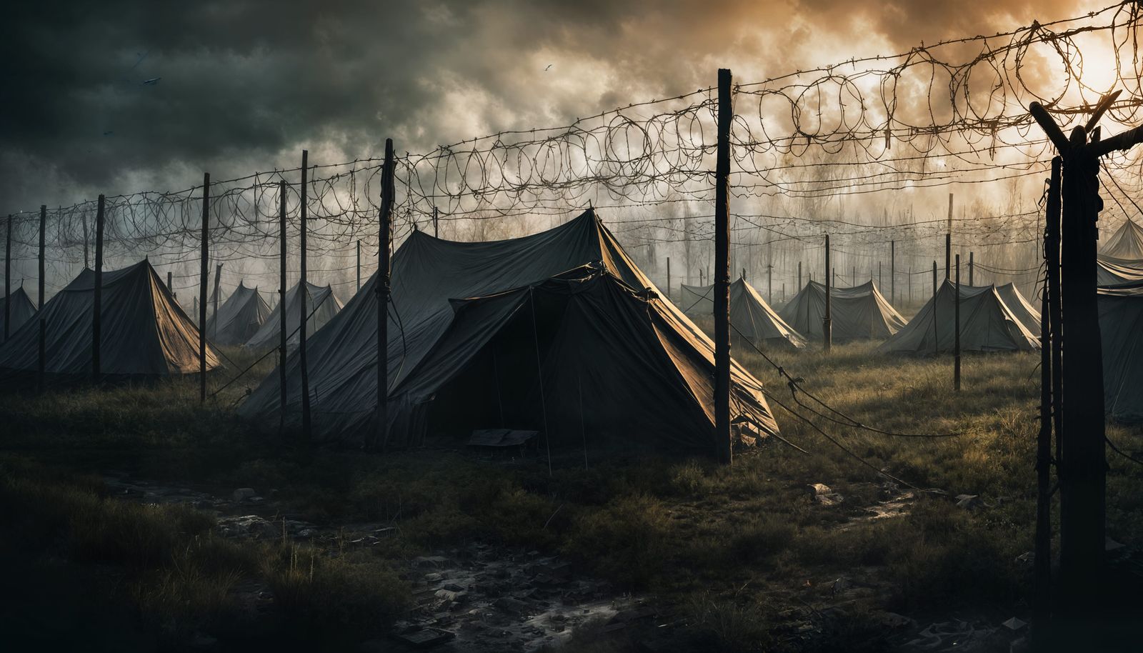 Sinister Concentration Camp in Swampy Everglades