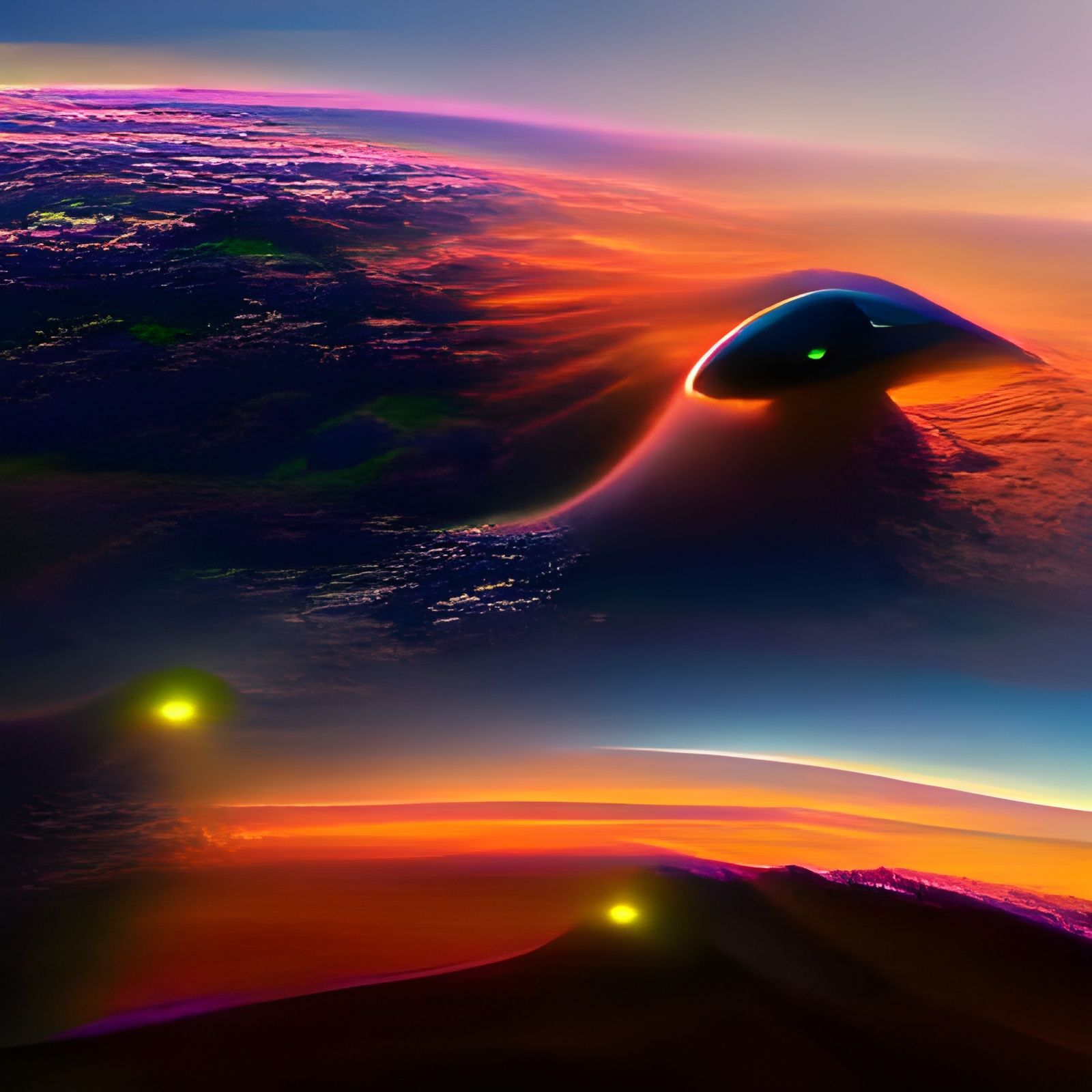 Alien Sunrise on Distant Planet