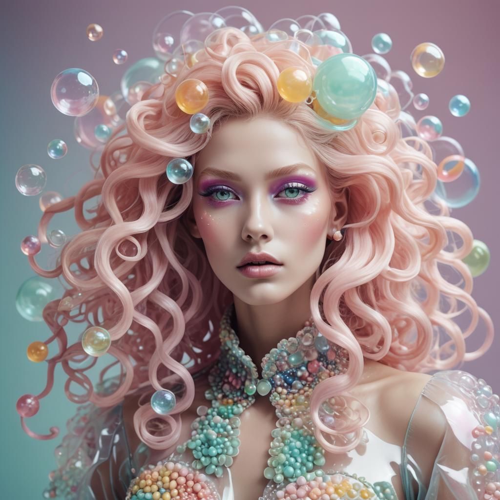 Pastel Jelly Supermodel in a Minimalist Style