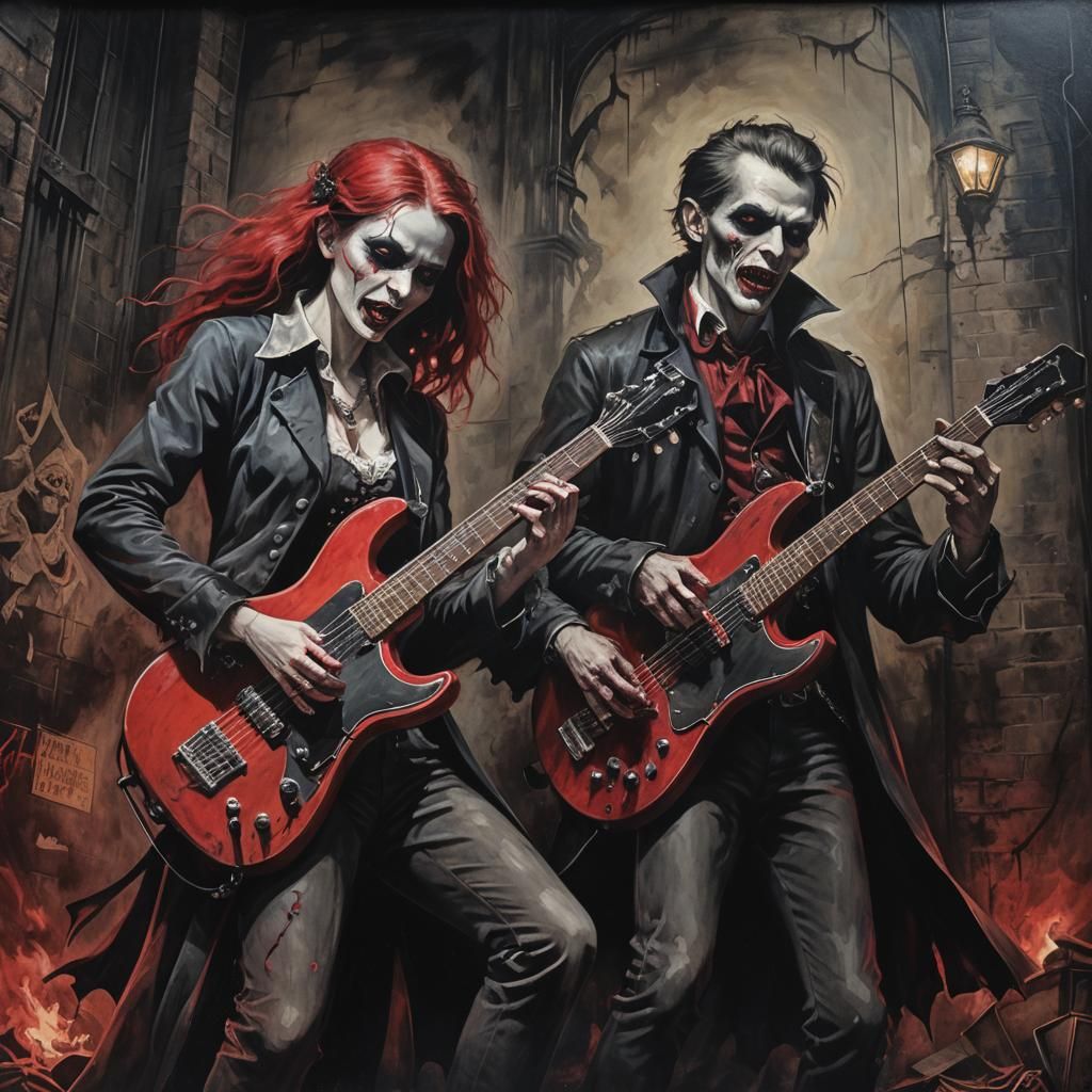 Vampires Play Guitars: Gothic Street Art