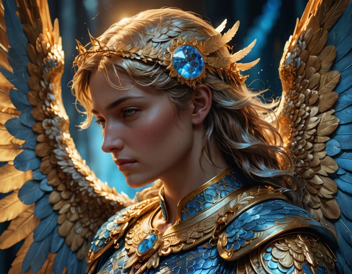 Archangel Gabriel Portrait in High Fantasy Style
