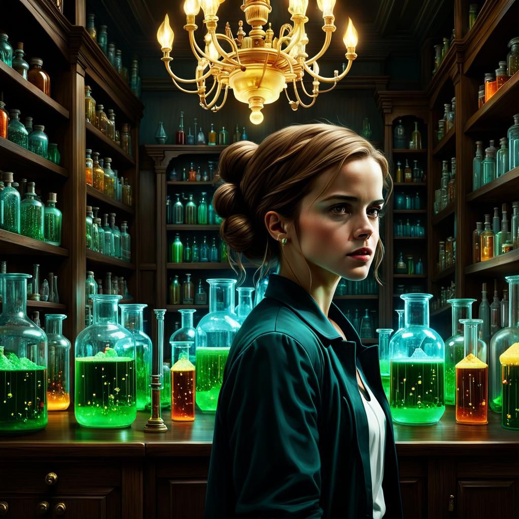 Emma Watson as Scientist in Elaborate Lab