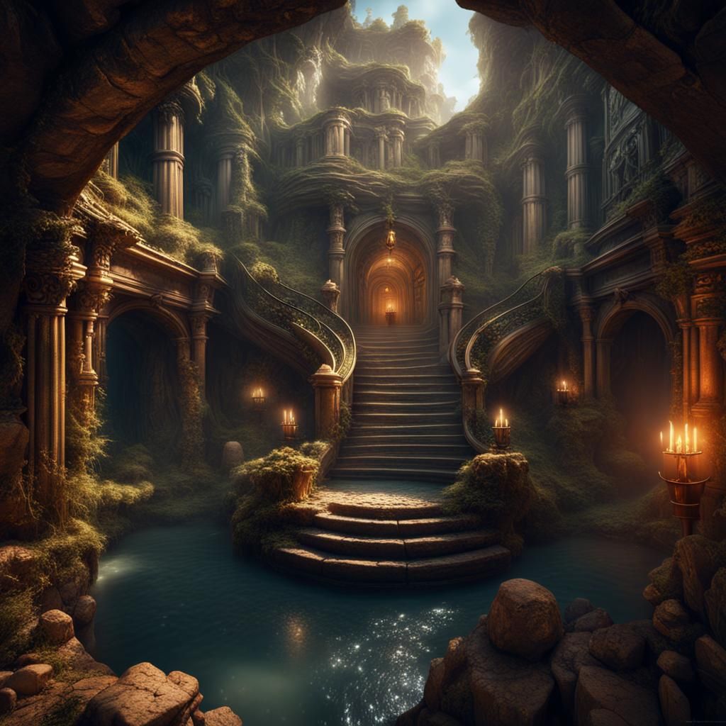 Magical Labyrinth: Detailed Matte Painting in Unreal Engine