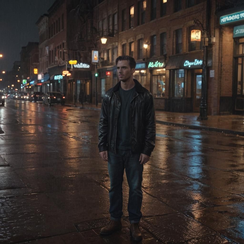 Photorealistic Night Cityscape with Ornate Details