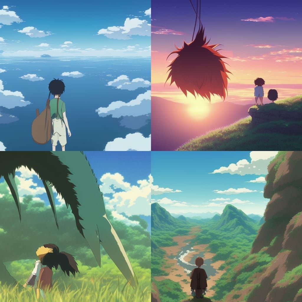 Anime Key Visual in Ghibli Style