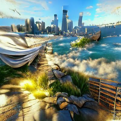 Windy City: 8k Resolution Digital Illustration