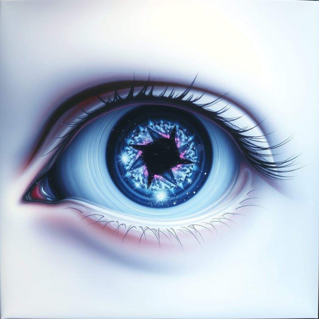 Dreamlike Eye Gaze into a Swirling Universe