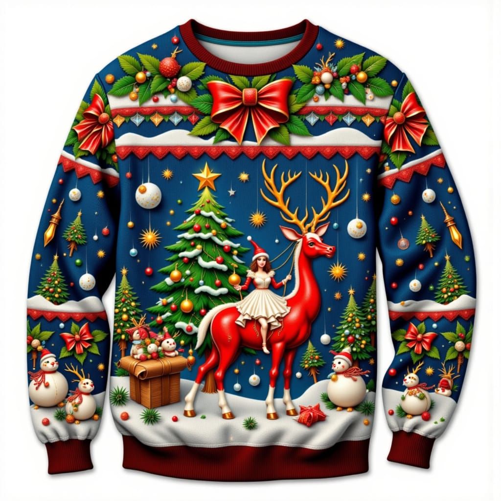 Bizarre Ugly Christmas Sweater Design