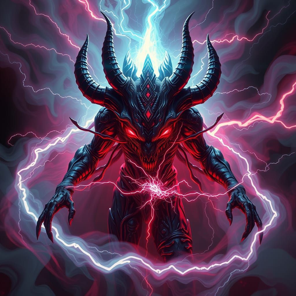 Hi dream, make me a demonic company logo symbol worthy of un...