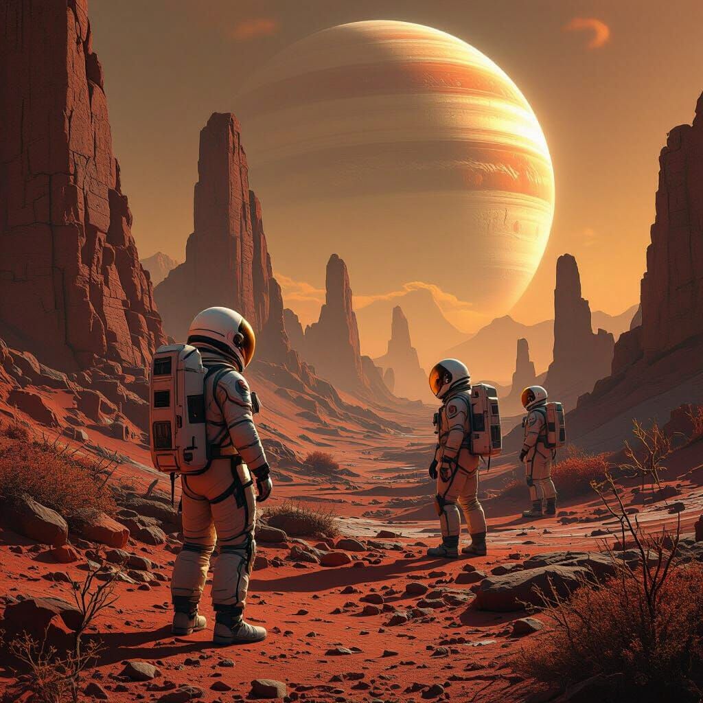 Astronauts Discover Alien City Ruins on Red Planet