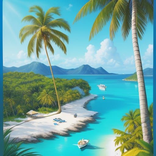 Turquoise Lagoon: A Tropical Island Paradise