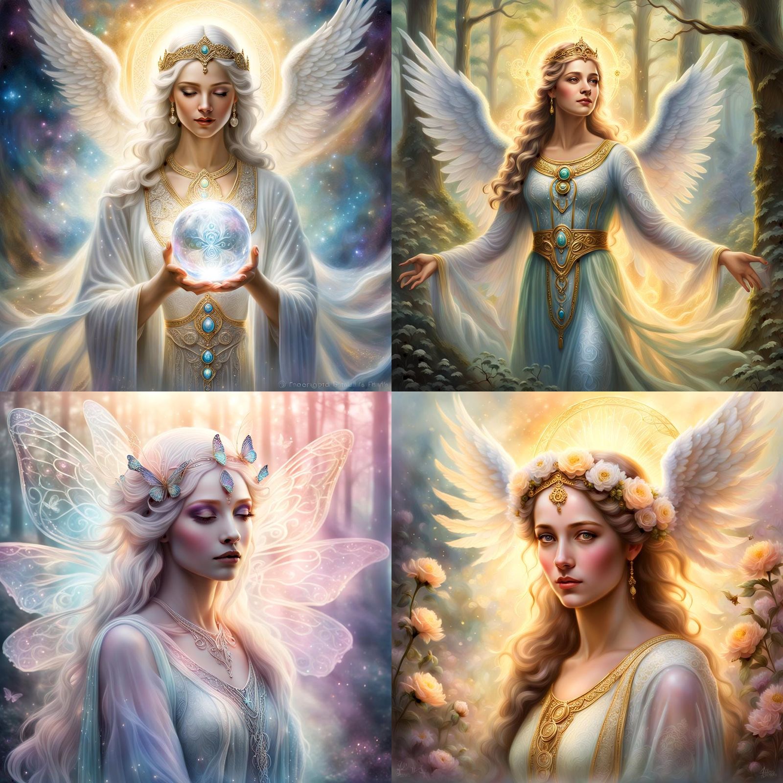 Ethereal Angelic Goddess in a Luminous Fantasy