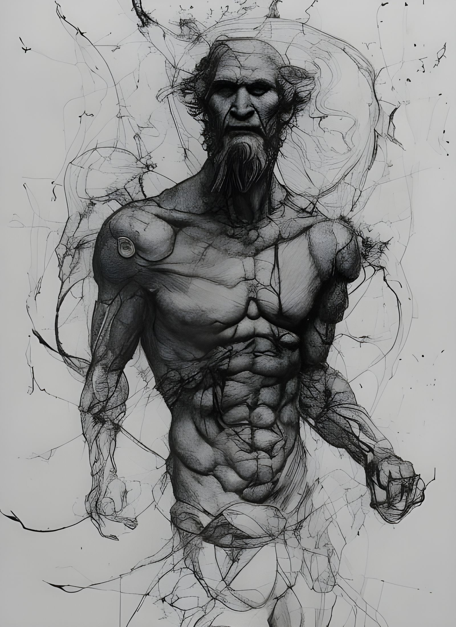 Prometheus Sketch in Da Vinci Style