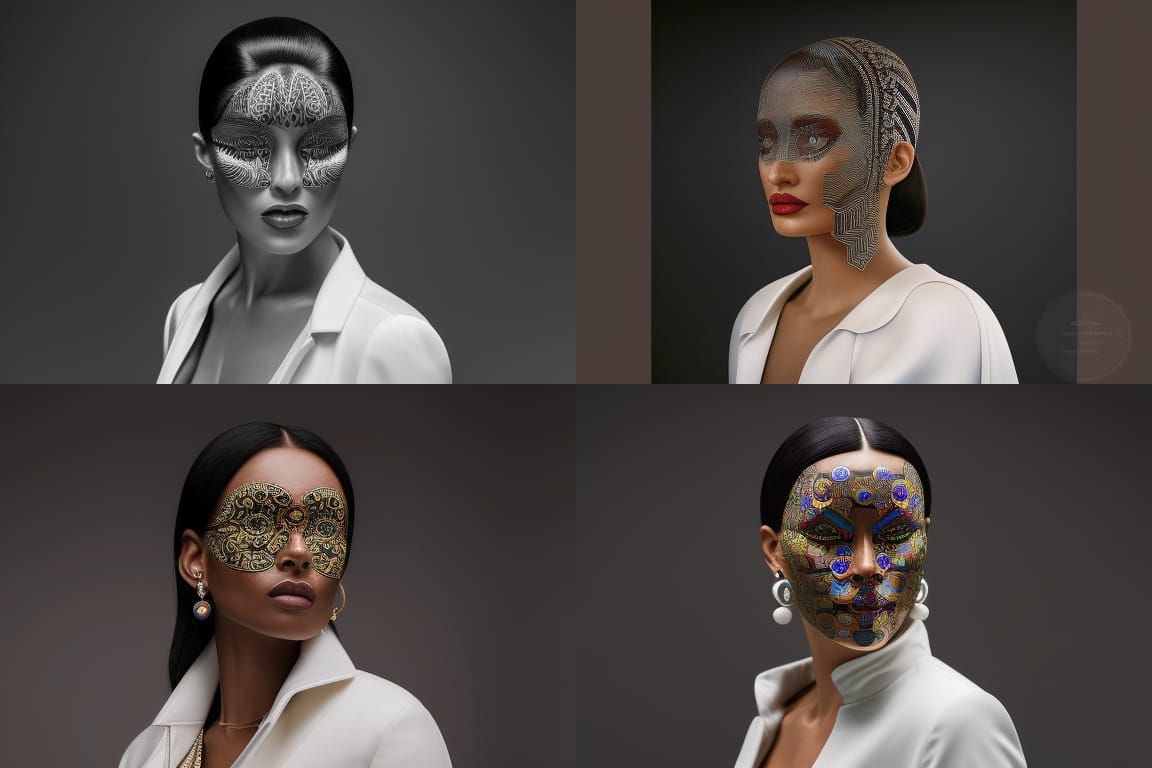 Optical Illusion Portrait with Symmetrical Eyes