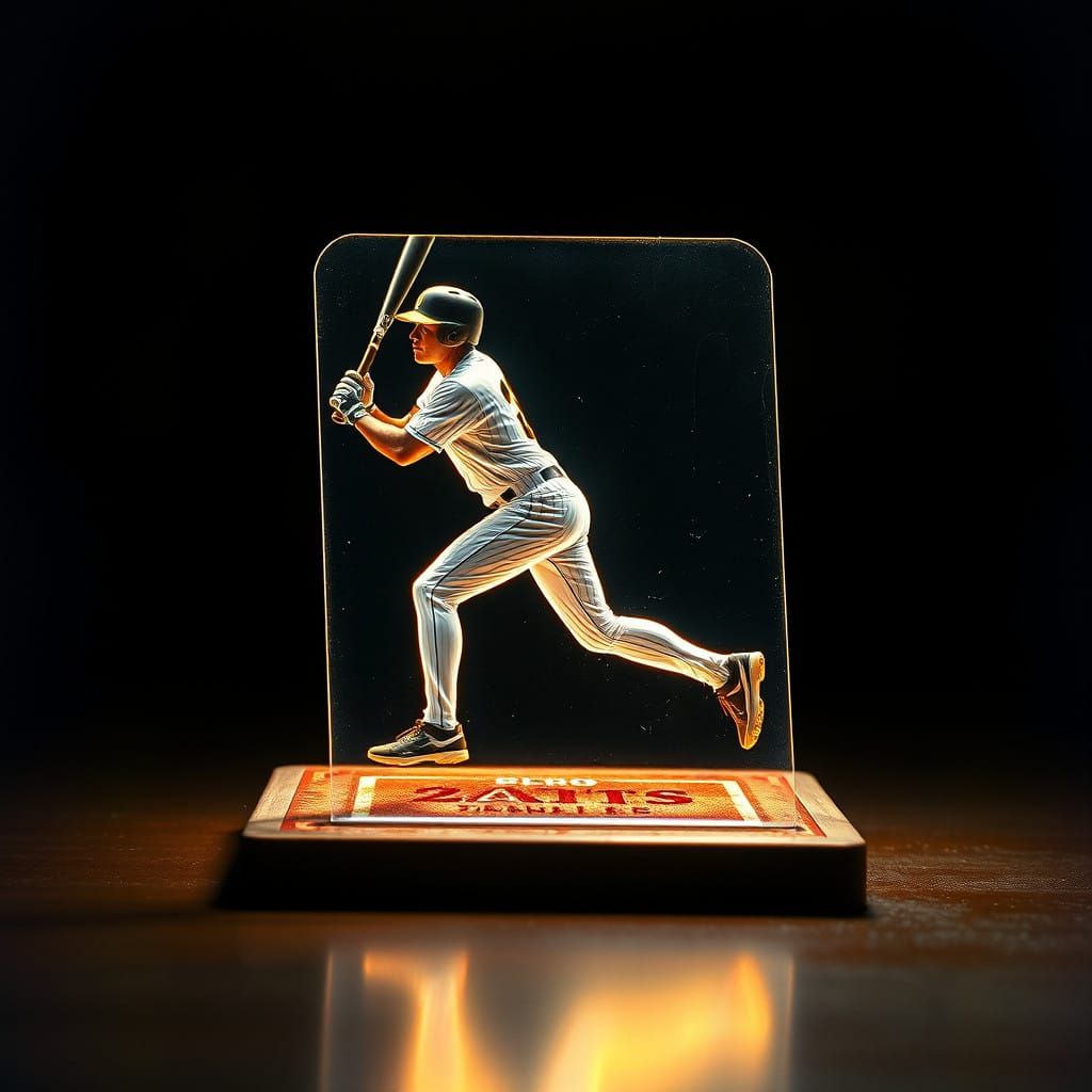 Cinematic Hologram Baseball Card in Rich 3D