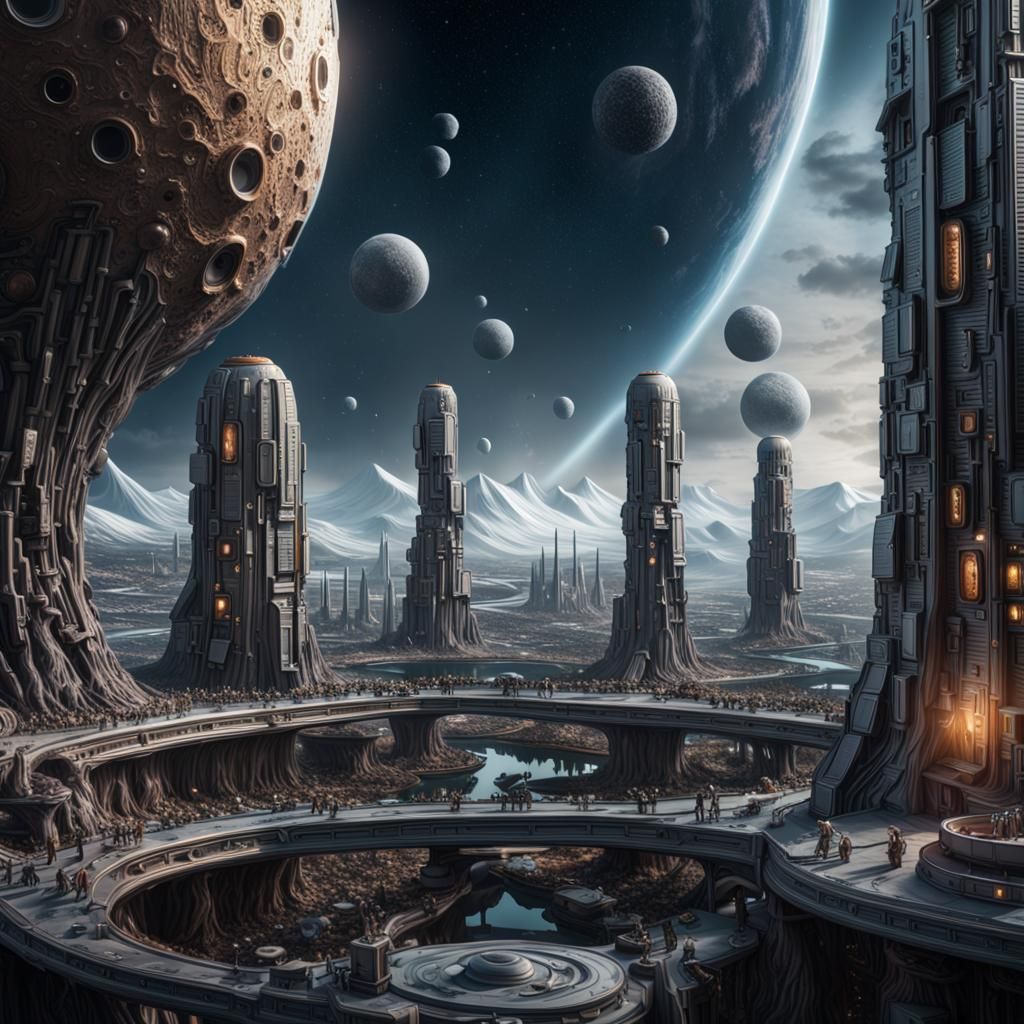 Citizens of Ultima Thule: Hyperrealistic Space City