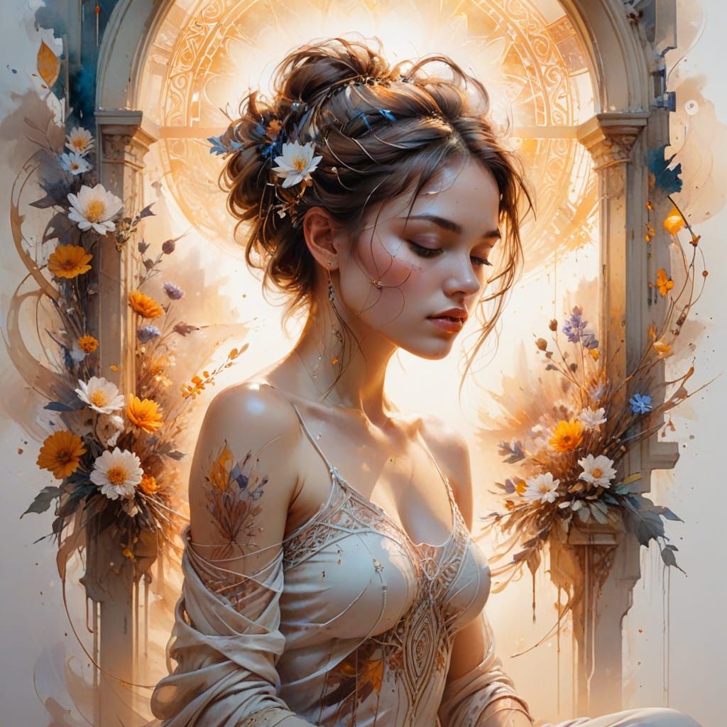 Mystical Meditation Chamber at Golden Hour