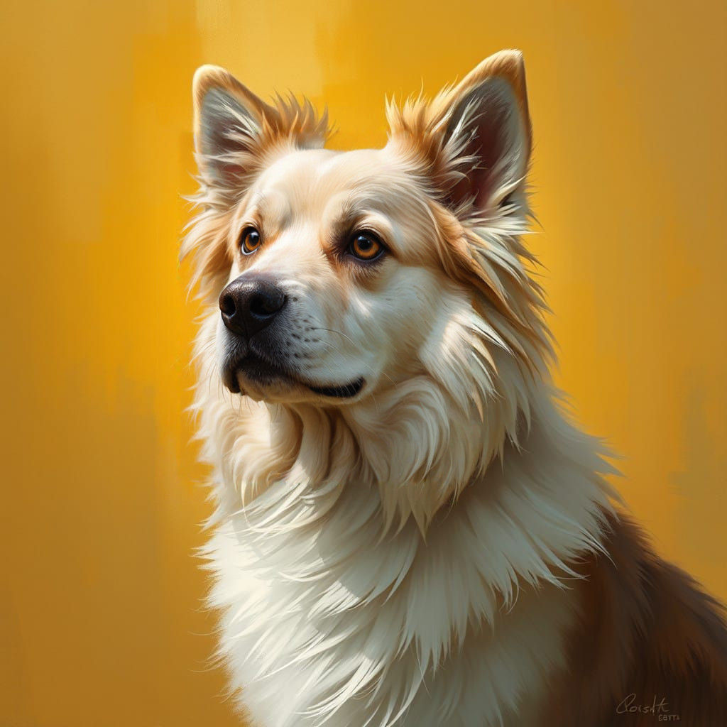 Loyal Canine in a Photorealistic Rendering