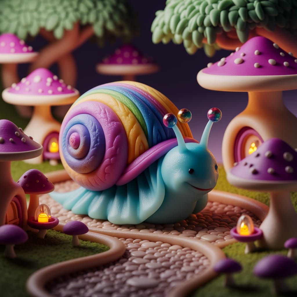 Play Dough Snail in Magical Village