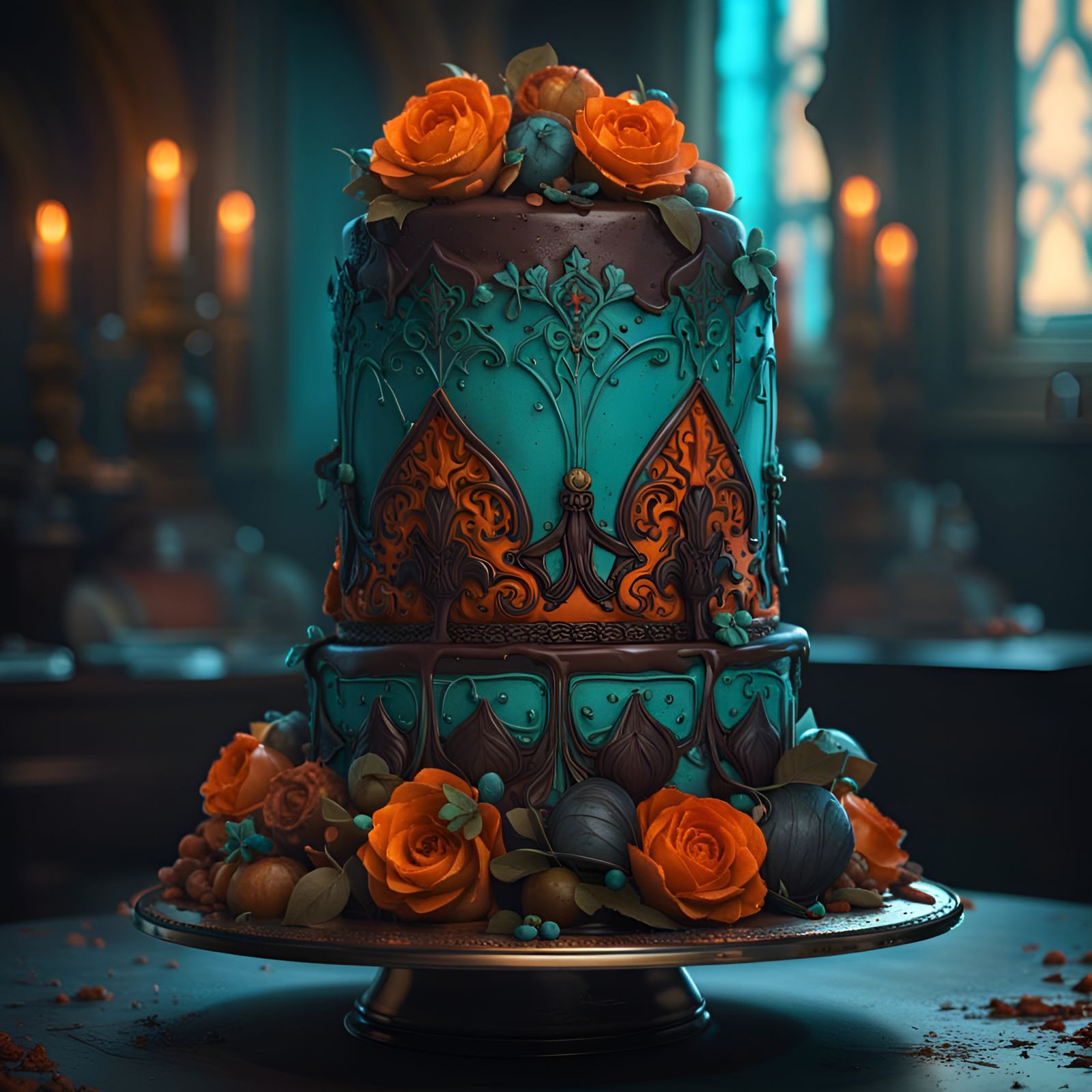Stunning Gothic Cake Concept Art in 8K