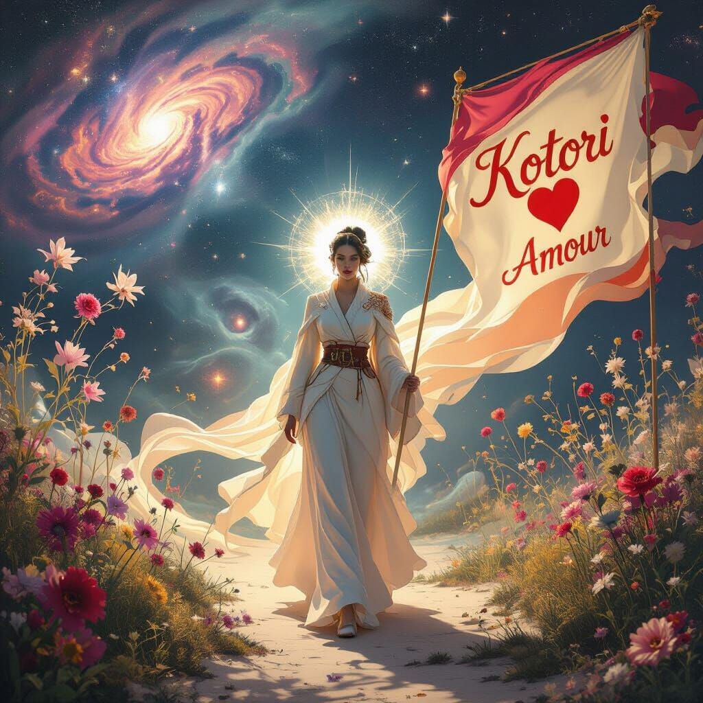 Surreal Dreamscape Portrait of KOTORI with Ethereal Flora