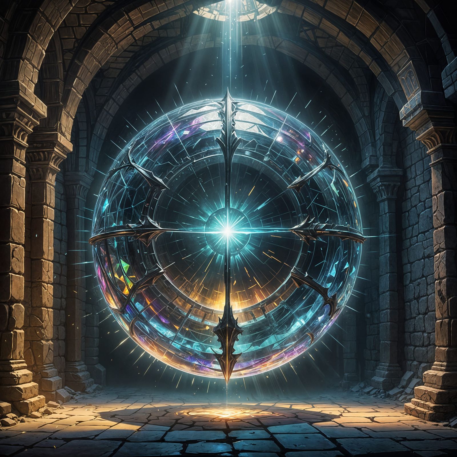 Luminous Object Floating in Sinister Dungeon