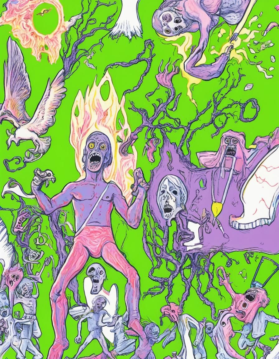 Psychedelic Horror: Flayed Agitator and Falling Angel