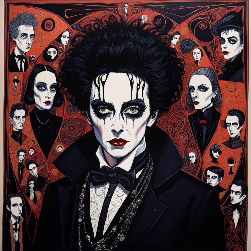 Gothic Art Brut Portrait in Dressing Room