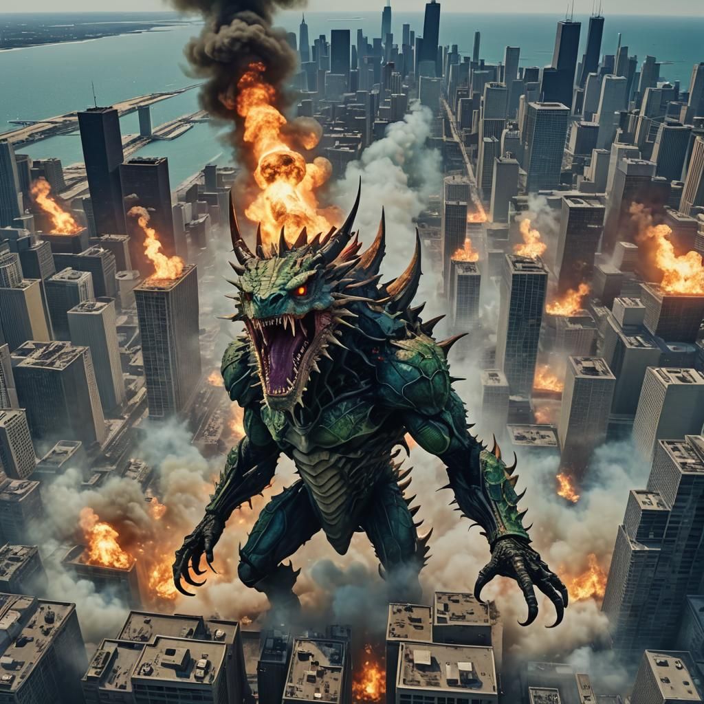 Reptilian Sea Beast Emerges from Nuclear Meltdown