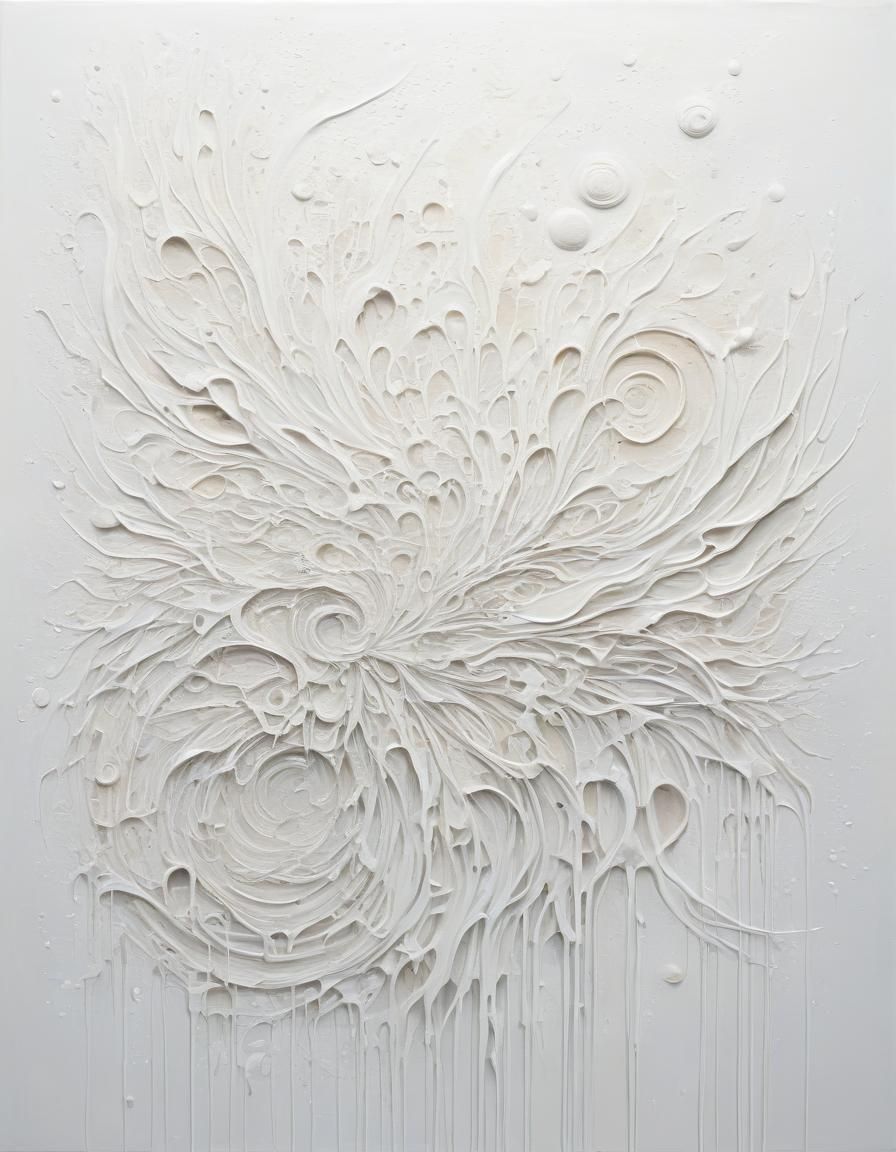 Ethereal Portrait in Minimalist Creamy White Art