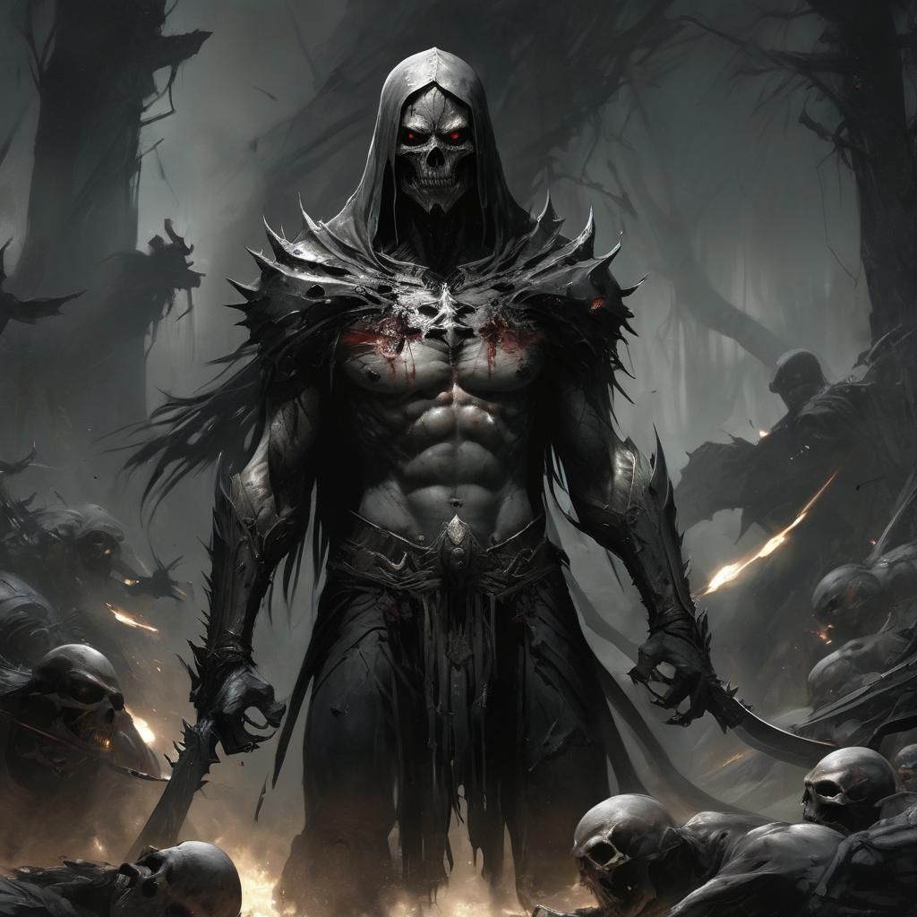 Grimdark Fantasy Image in Dark Style