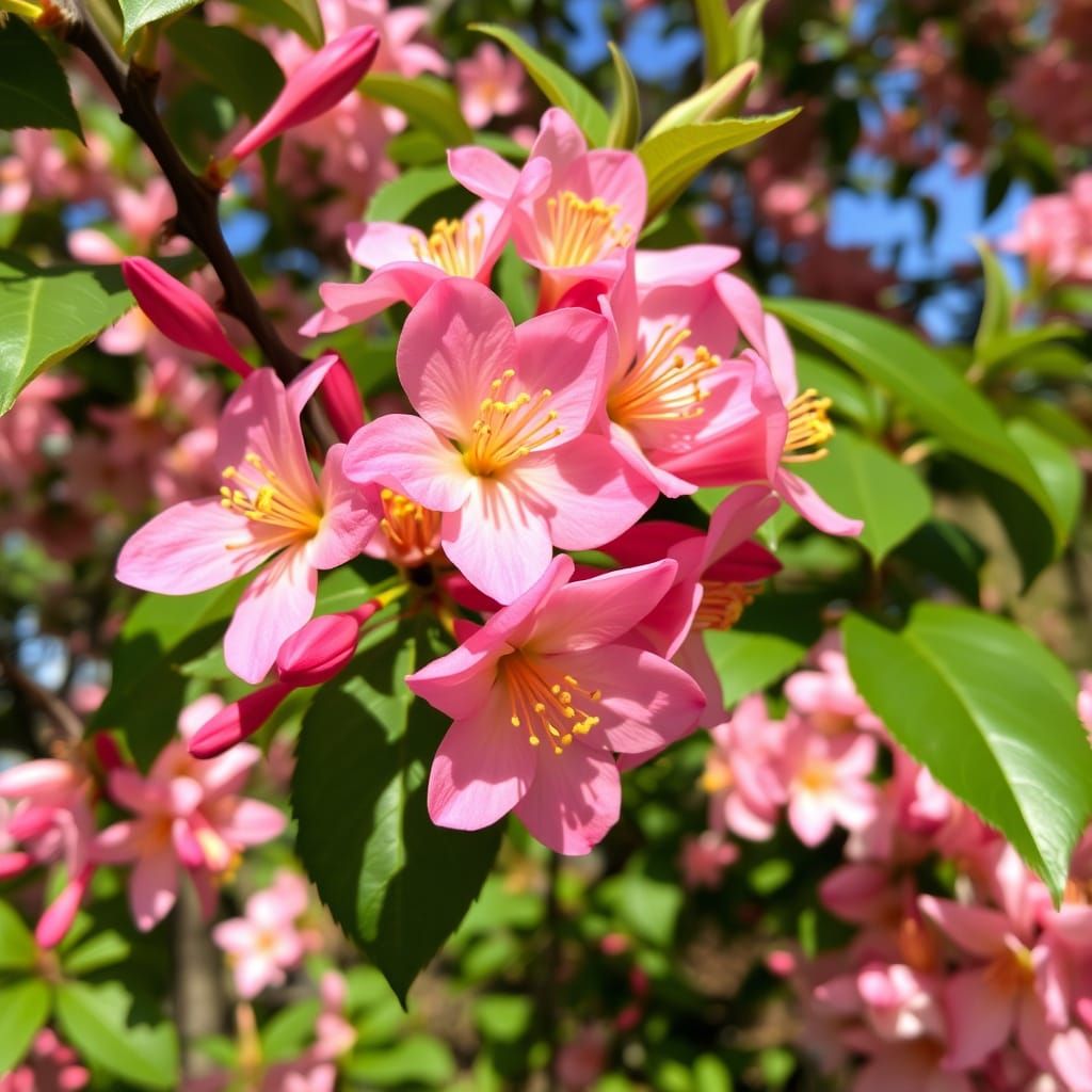 Honeysuckle Blooms Sharing Sweet Perfume