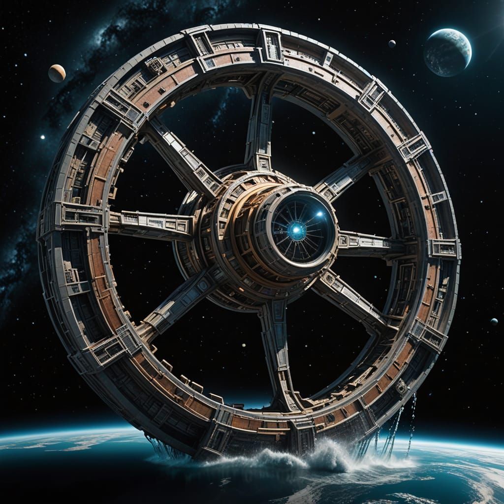 Gigantic Space Wheel Harvests Planetary Water in a Cosmic Op...