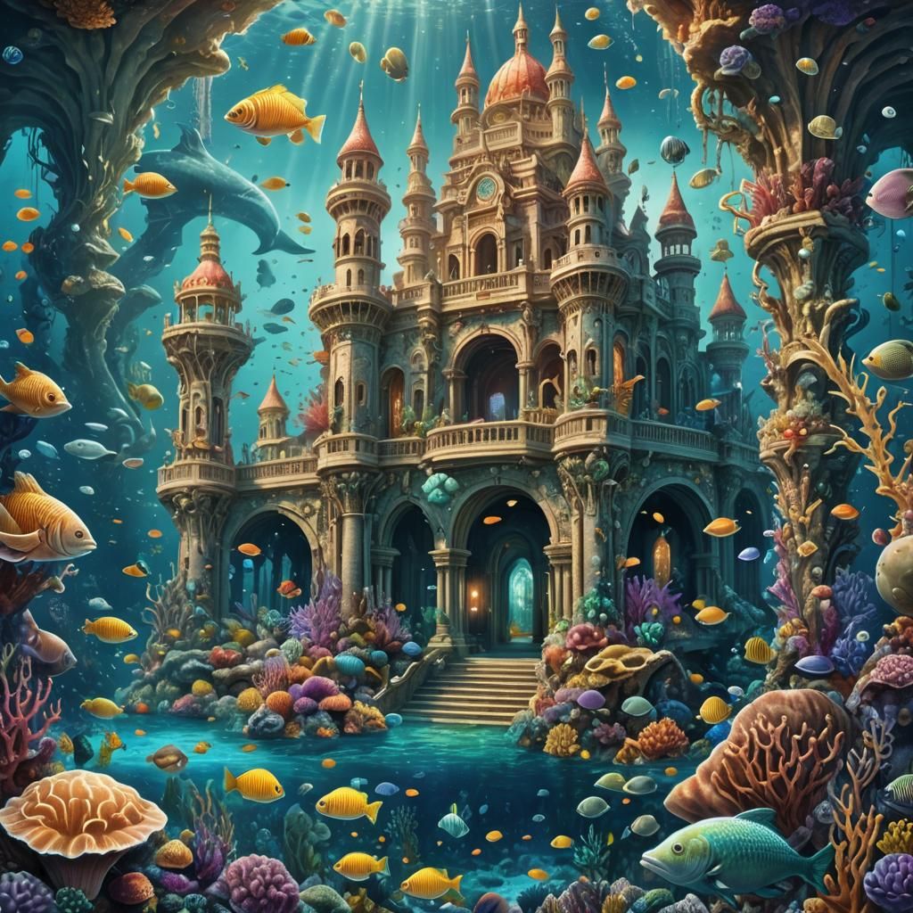 Underwater Kingdom: Coral Palace and Mermaid Queen
