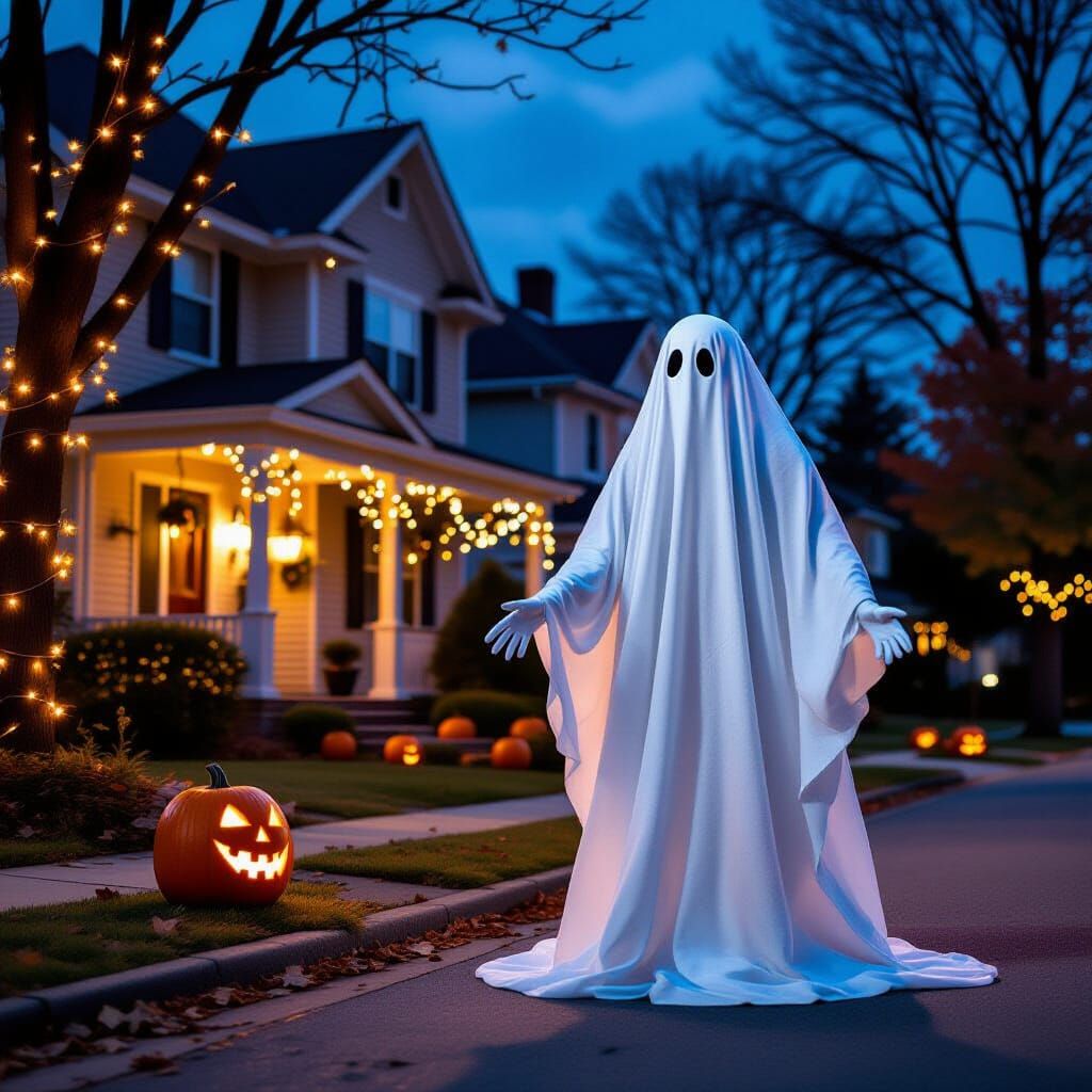 Spooky Ghost Haunting Halloween Street
