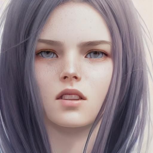 Beautiful Woman Portrait in Hyperdetailed Style