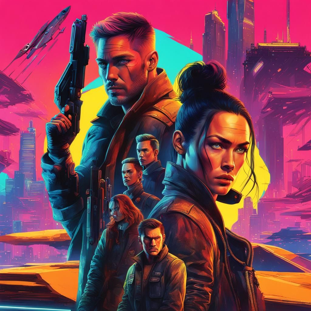 Megan Fox as 1950s Cyberpunk Space Mechanic