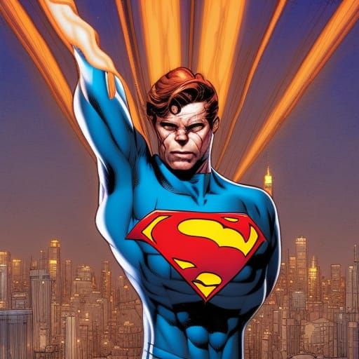 Superhero in Comic Book Art Style