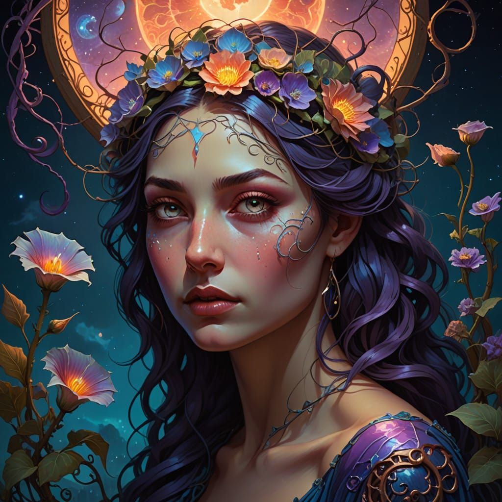 Ethereal Portrait in Dreamlike Fantasy Art Style