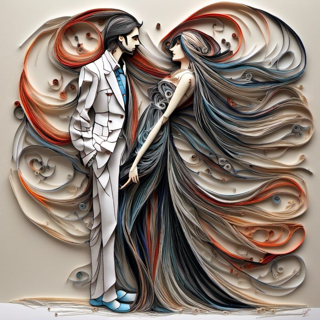 <lora:Umbra:1.0> quilling