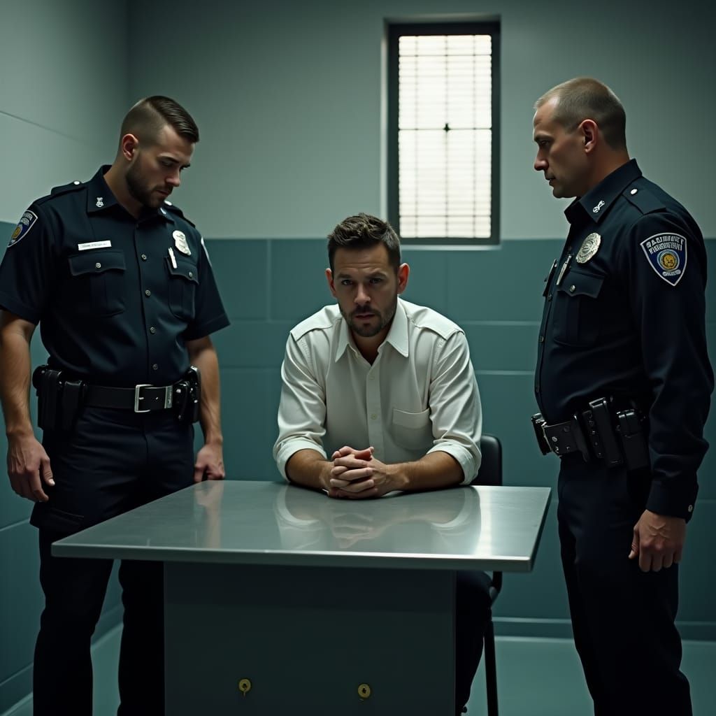 Interrogation Scene in Cinematic Hyperrealism