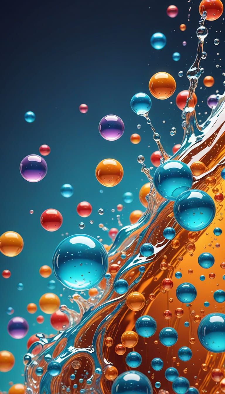 Water Bubbles in Soft Drink: Pixar-Style 3D Animation